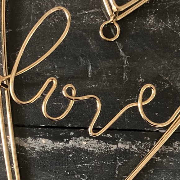 Gold Love Heart Metal Wall Decor - Picture 3 of 3